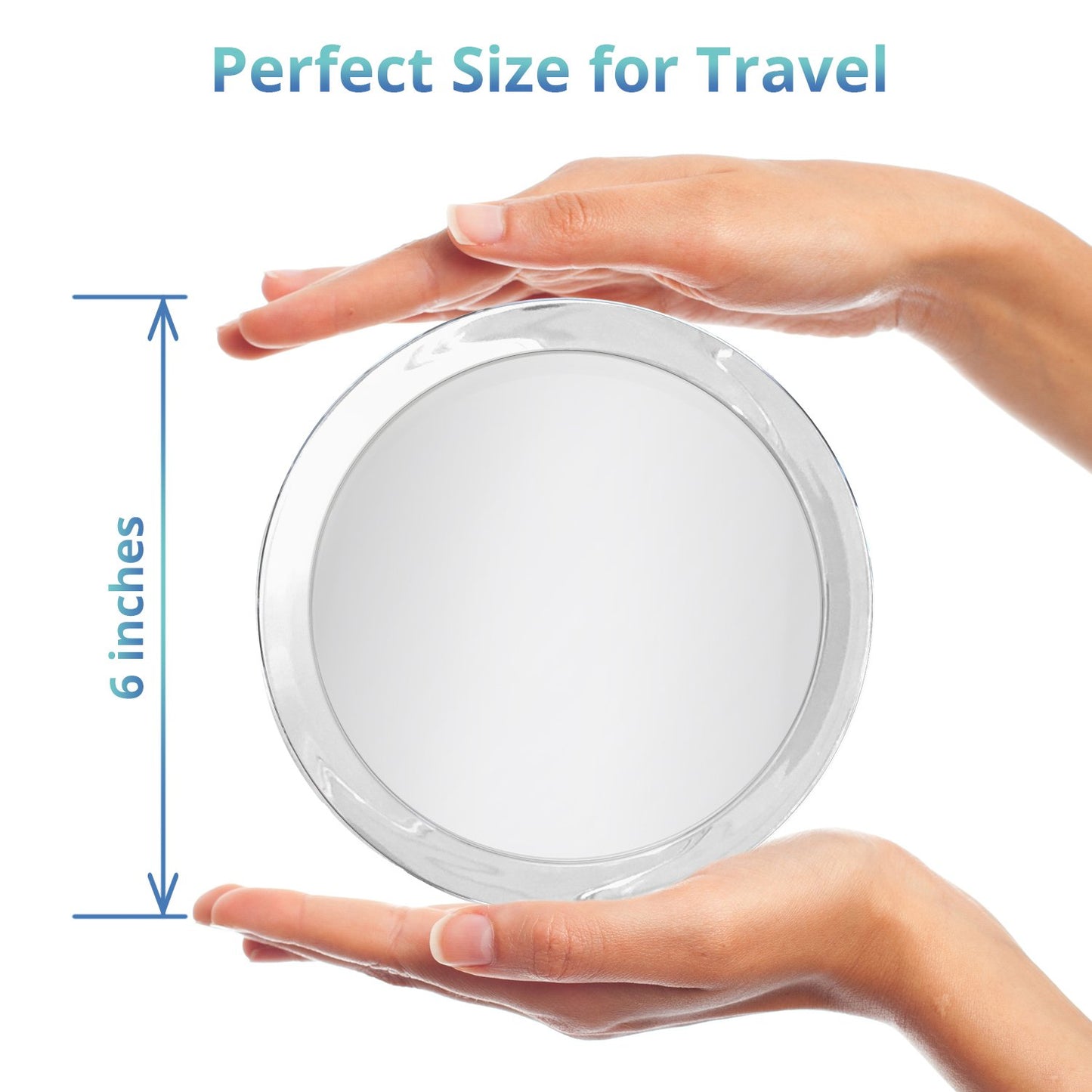15X Magnifying Mirror - Use for Makeup Application - Tweezing - and Blackhead/Blemish Removal - 6 Inch Round Mirror with Three Suction Cups for Easy