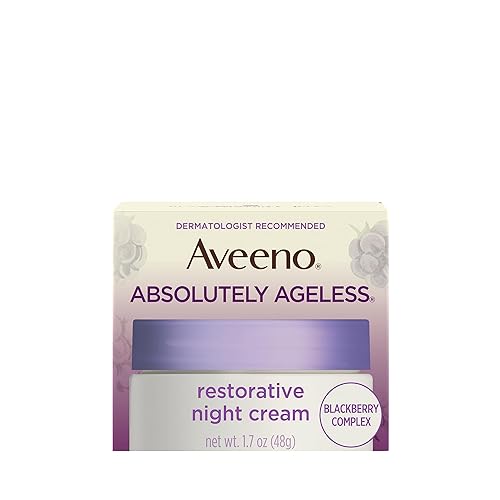 Aveeno Absolutely Ageless Restorative Night Cream Face & Neck Moisturizer with Antioxidant-Rich Blackberry Complex, Vitamin C & E, Hypoallergenic