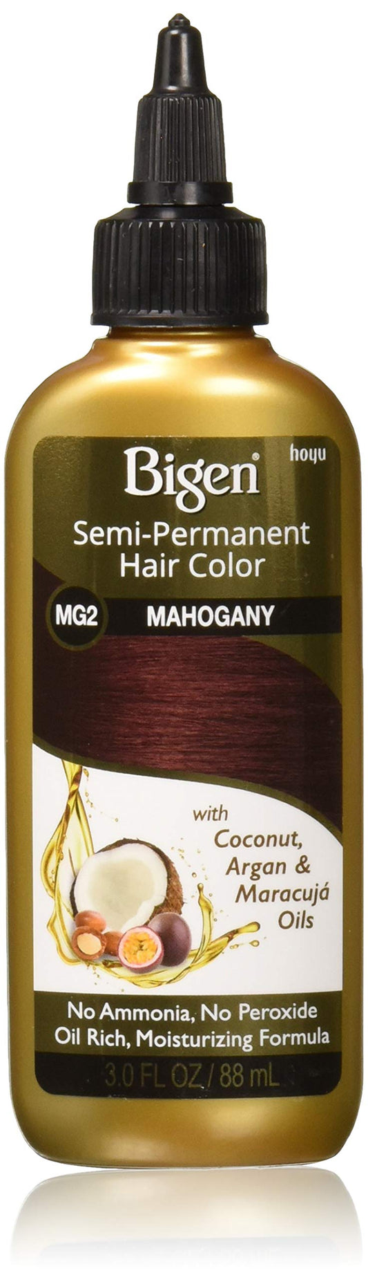 Bigen Semi-Permanent Haircolor #Mg2 Mahogany 3 Ounce (88ml) (6 Pack)