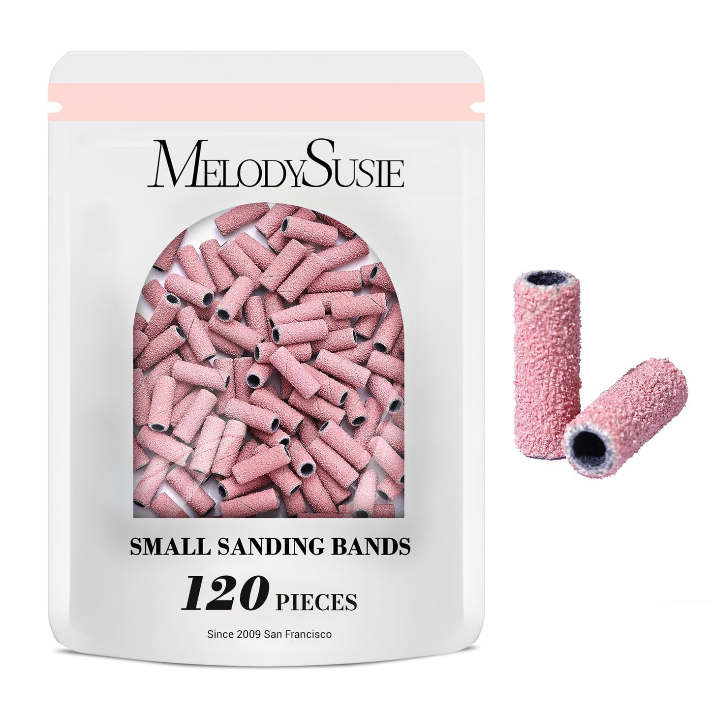 MelodySusie 120 Pcs Nail Drill Bits Small Sanding Bands for 3.1mm Mandrel Bit, 120 Medium Grit Nail File for Acrylic Nails Gel Manicures and Pedicure Beauty and Personal Care MelodySusie Default Title
