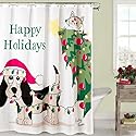 Lorraine Home Fashions Holiday Mischief Shower Curtain, 70 x 72
