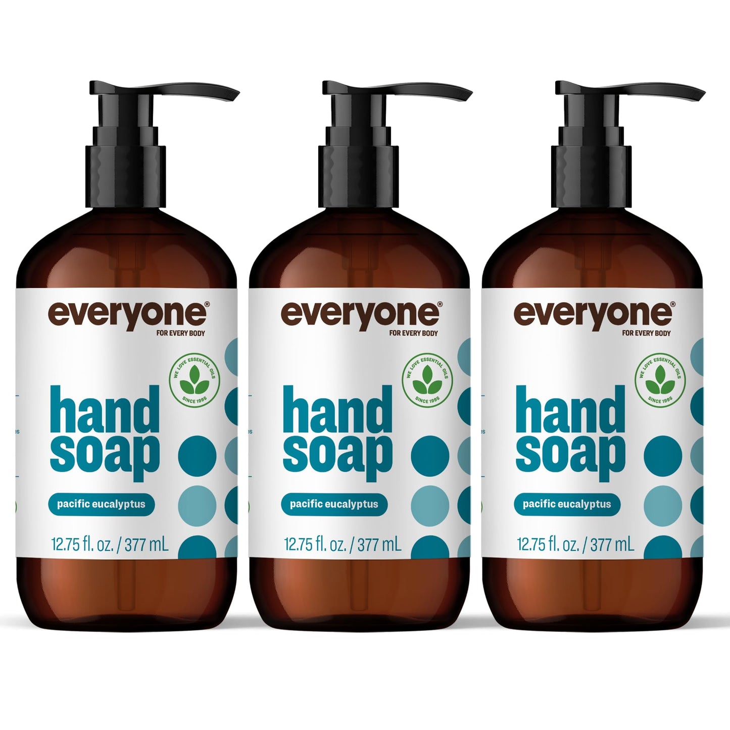 Everyone Liquid Hand Soap, 12.75 Ounce (Pack of 3), Pacific Eucalyptus, made with Essential Oils for Kitchen and Bathroom Beauty and Personal Care everyone for every body Default Title
