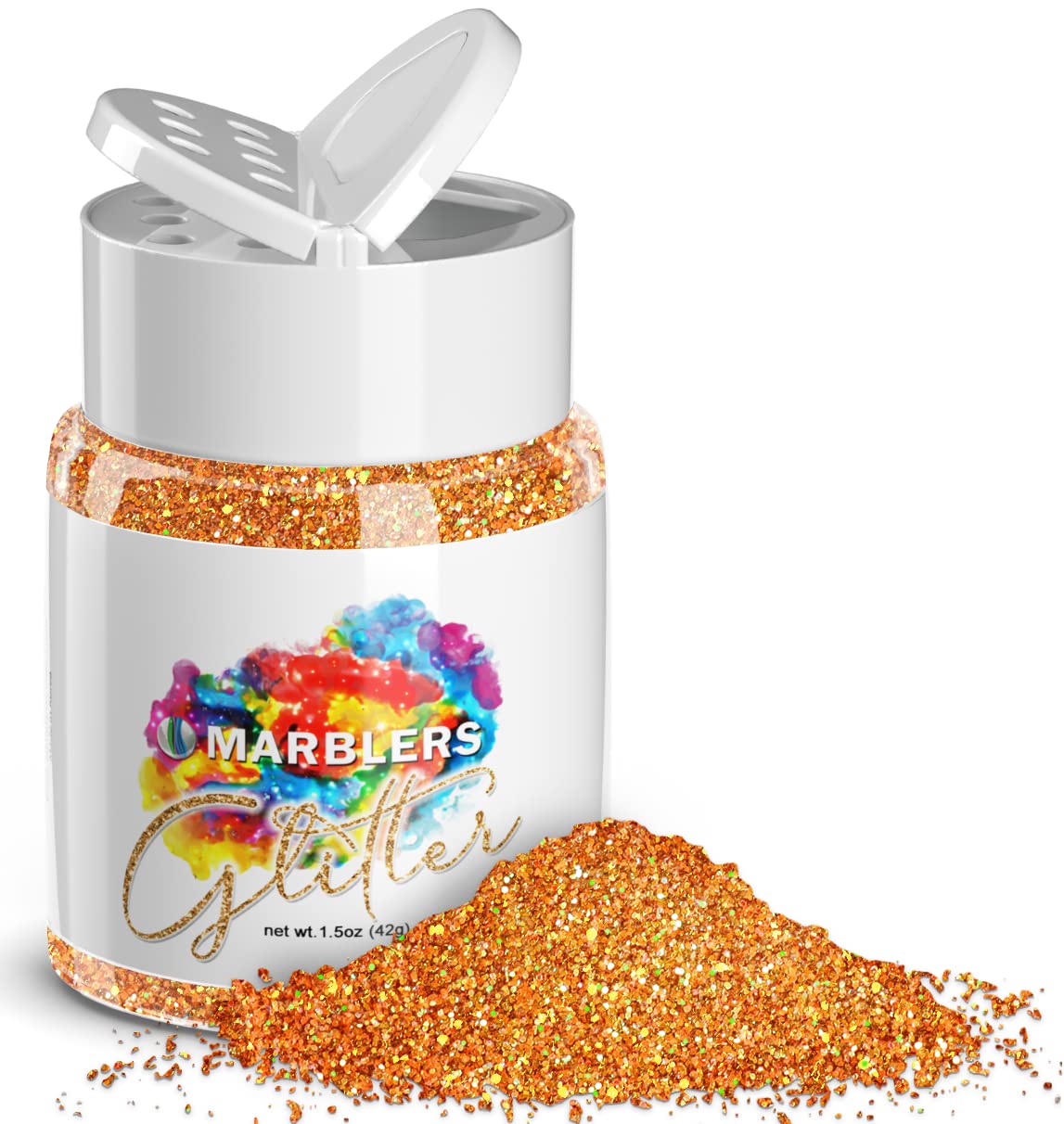 MARBLERS Holographic Glitter [Holo Juicy Pop] 1.5oz (42g) | Fine | Non-Toxic, Vegan, Cruelty-Free | Face, Body, Eyeshadow, Hair, Festival, Party