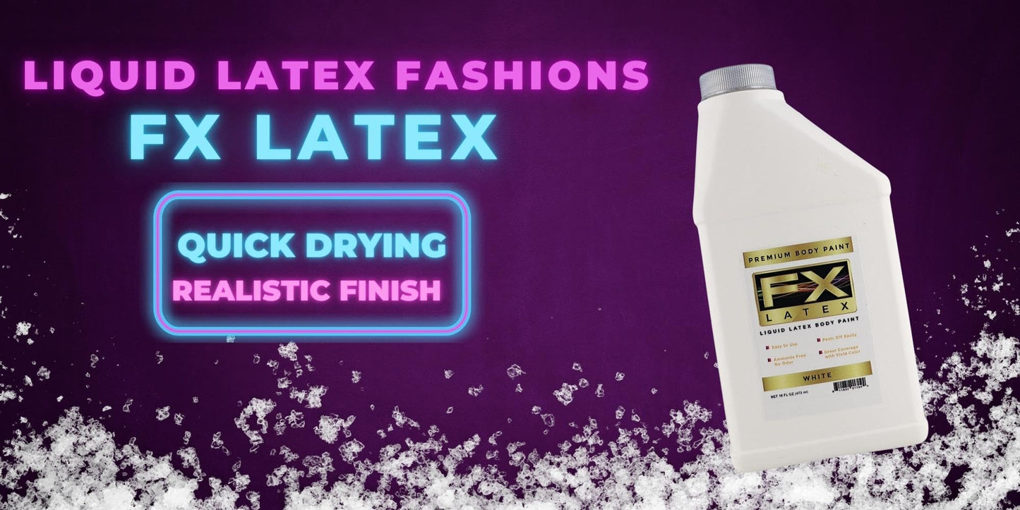 Liquid Latex - Face and Body Paint, Ammonia Free, Easy On and Off, Cosplay Makeup, Create Professional Monster, Zombie Arts 16 Oz (White)