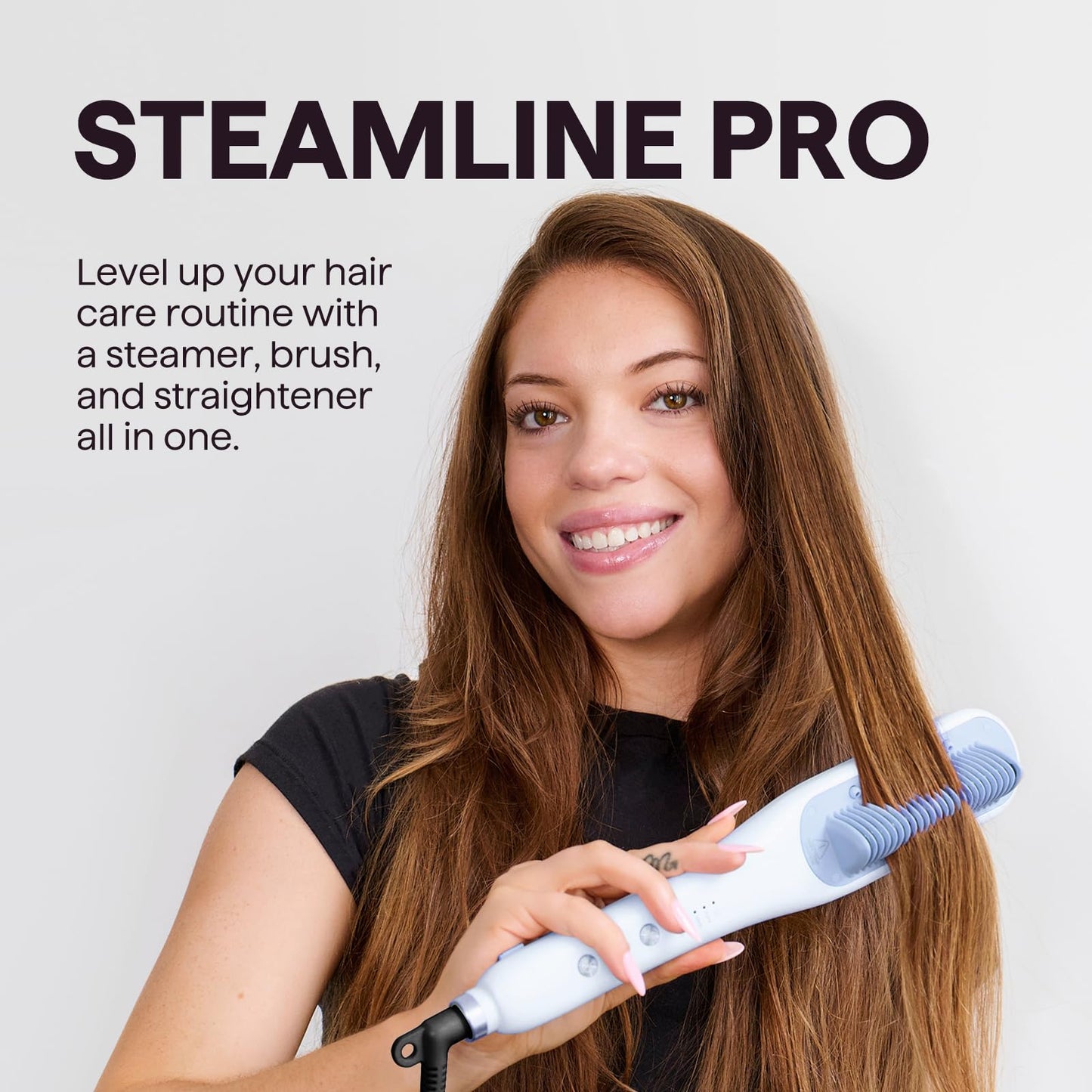 Wavytalk Pro Steam Hair Straightener Brush, Steamline Pro 3-in-1 Straightening Brush for Curly Hair, Fast Salon Results with Less Damage, Anti-Frizz Beauty and Personal Care wavytalk
