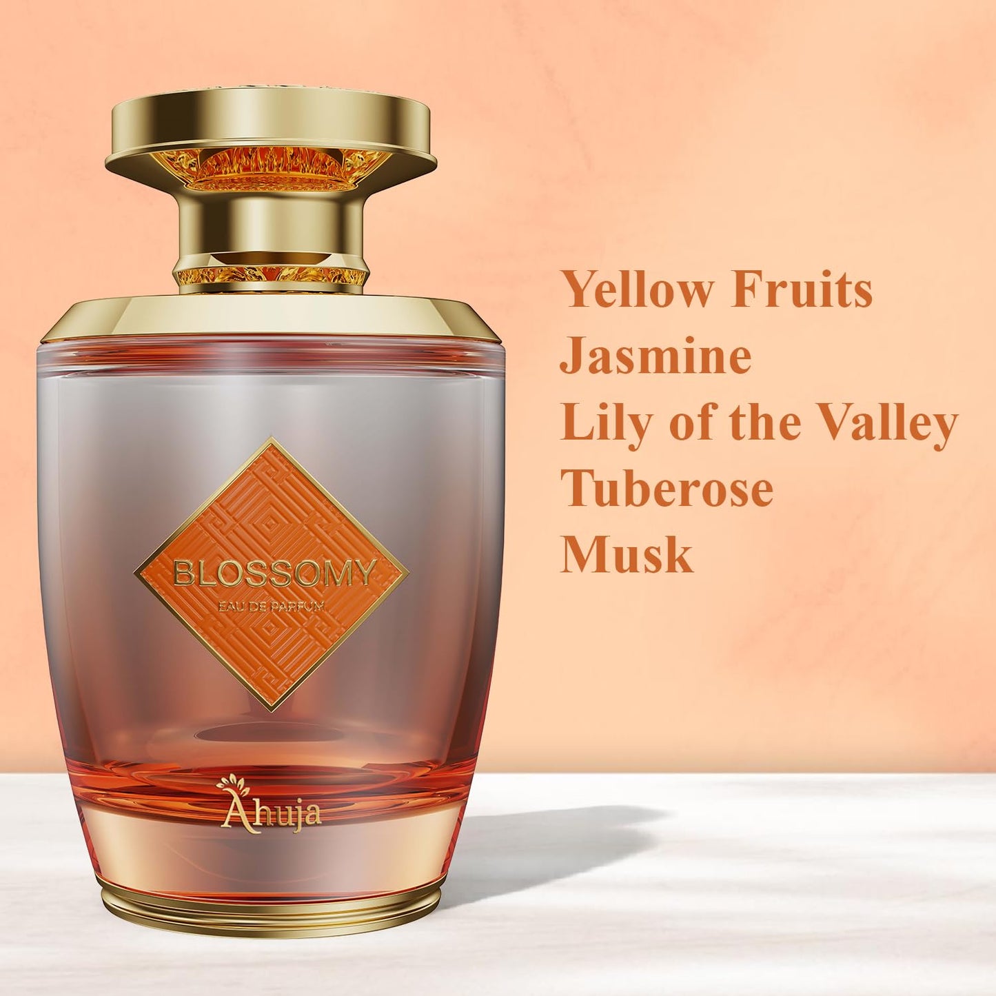 AHUJA Blossomy Eau De Parfum 3.4oz for Women - Long Lasting Floral Fragrance with Natural Tuberose and Jasmine - Luxurious, Fresh & Elegant Perfume Beauty & Personal Care AHUJA