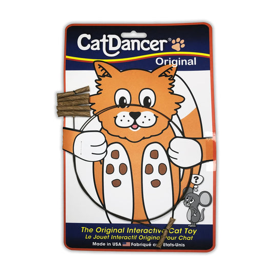 Cat Dancer Interactive Cat Toy – 2 Pack Fun & Fitness Toy with 30" Flexible Spring Steel Wire and Paper Roll for Playful Cats