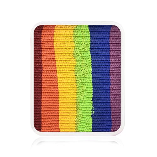 Kraze FX Face Paint Palette Refill - Deep Rainbow Face Paint (6 gm) - Hypoallergenic, Non-Toxic, Water Activated Professional Face & Body Painting
