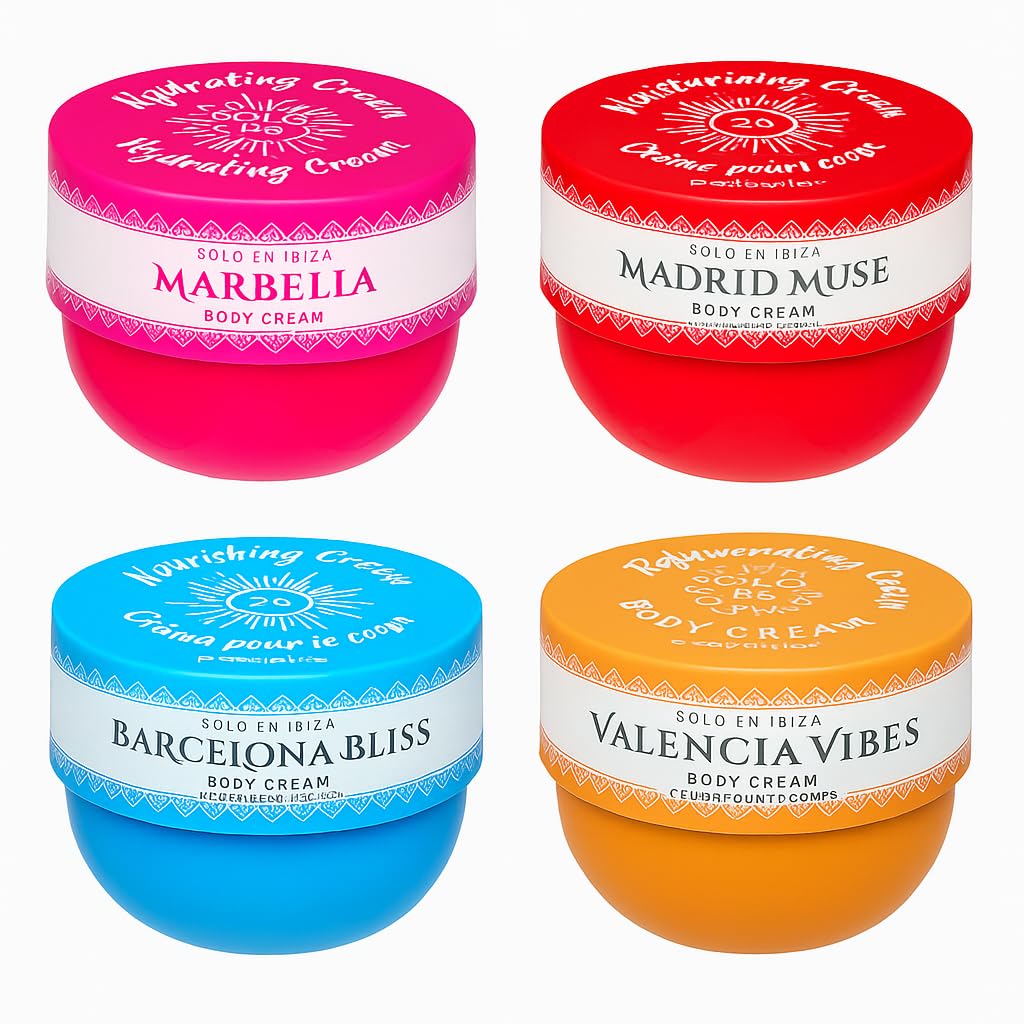 Solo en Ibiza Madrid Muse Moisturizing Body Cream, 8.1 fl oz, Red