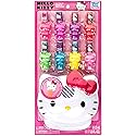 Hello Kitty 8 Pack Non-Toxic Peel-Off Shimmer and Opaque, Water-Based Safe Nail Polish Set with Nail Dryer for Kids, AA Batteries Not Included, Ages 3
