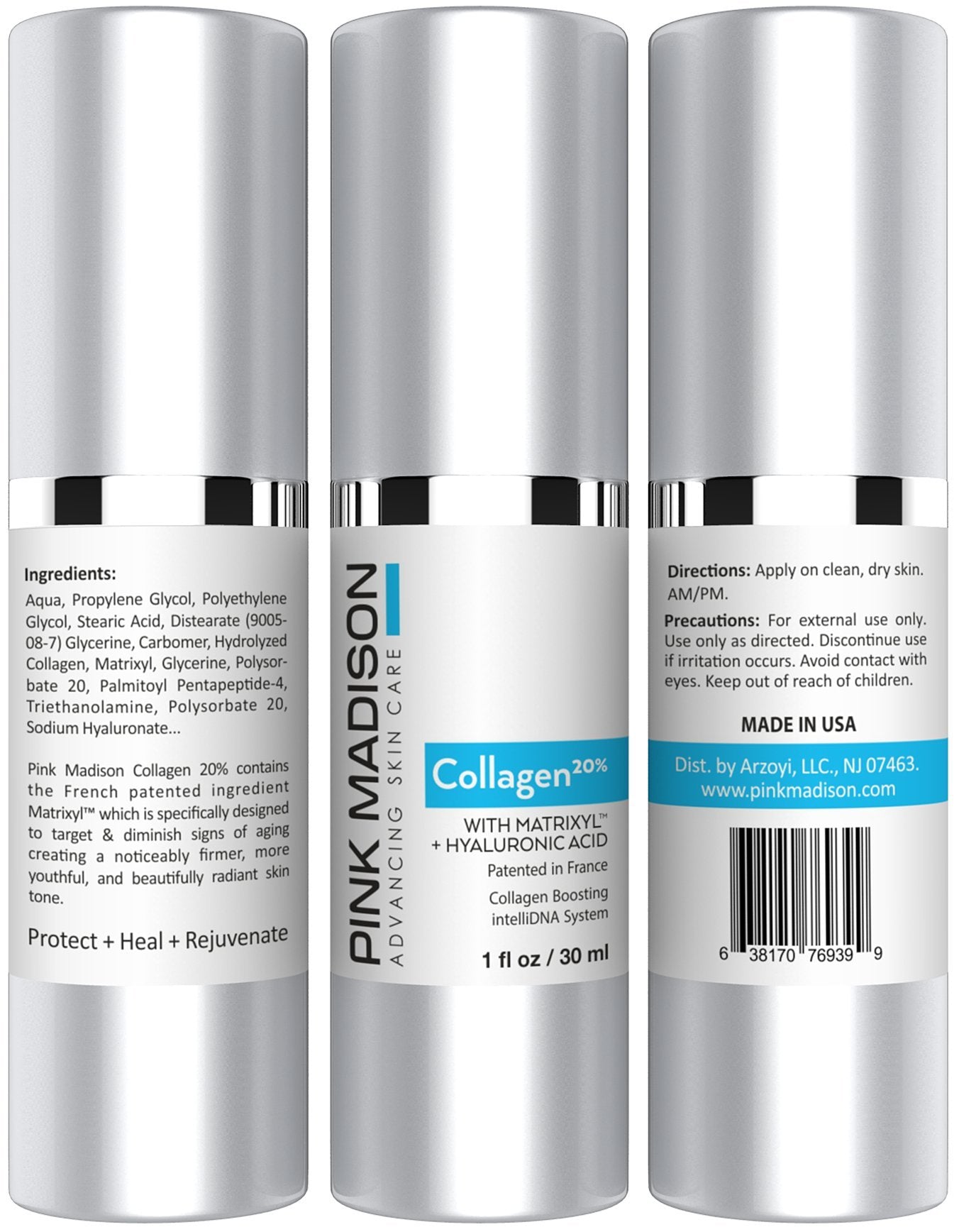 COLLAGEN Serum for Face - Matrixyl and Hyaluronic Acid - Luxury Anti Aging Face Serum Treatment Formula for Men and Women. Effective for Fine Lines