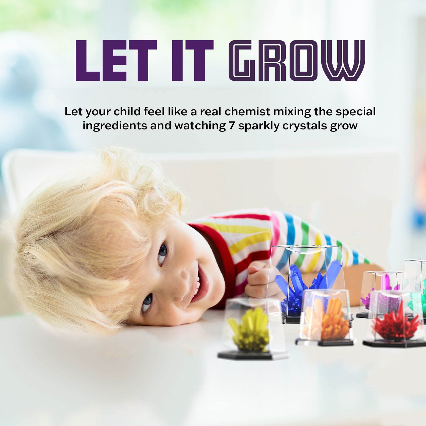 Dan&Darci Crystal Growing Kit for Kids – Fun Science Experiment Gift for Boys & Girls Ages 8–14, Cool Arts & Crafts STEM Project Toy