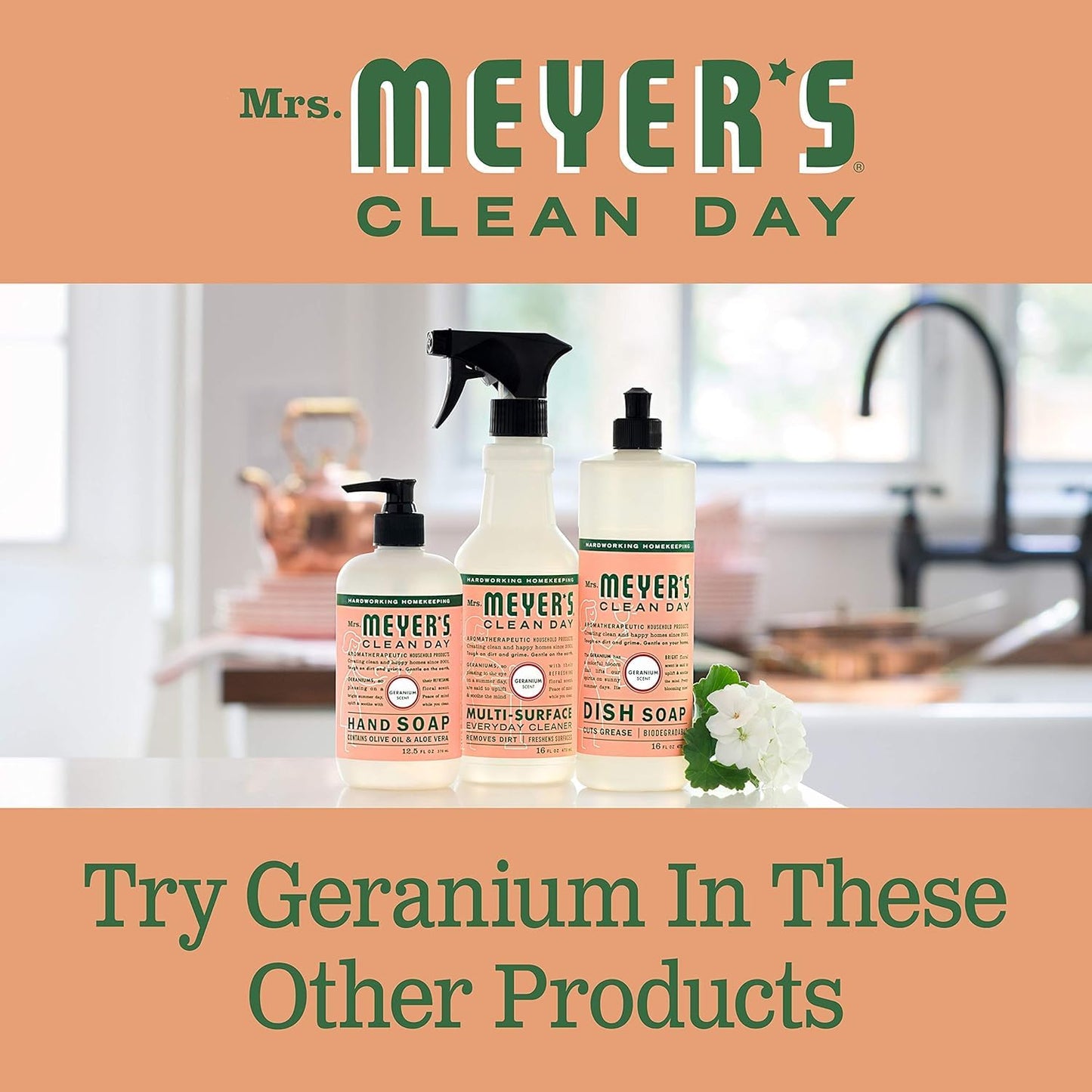 Mrs. Meyer'S Hand Soap Liq Geranium 12.5 Fz