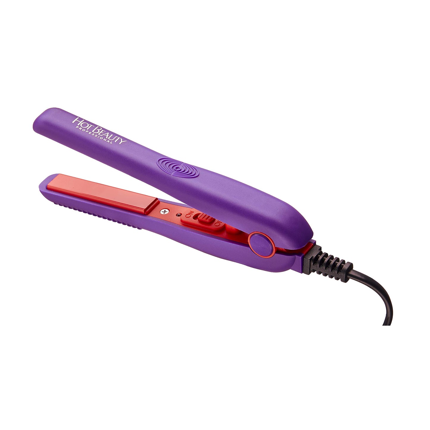 Hot Beauty Professional Ceramic Mini Flat Iron 1/2", Anti-Frizz, Fast Heating, Versatile Styling for Curly & Straight Hair, Ideal for Traveling