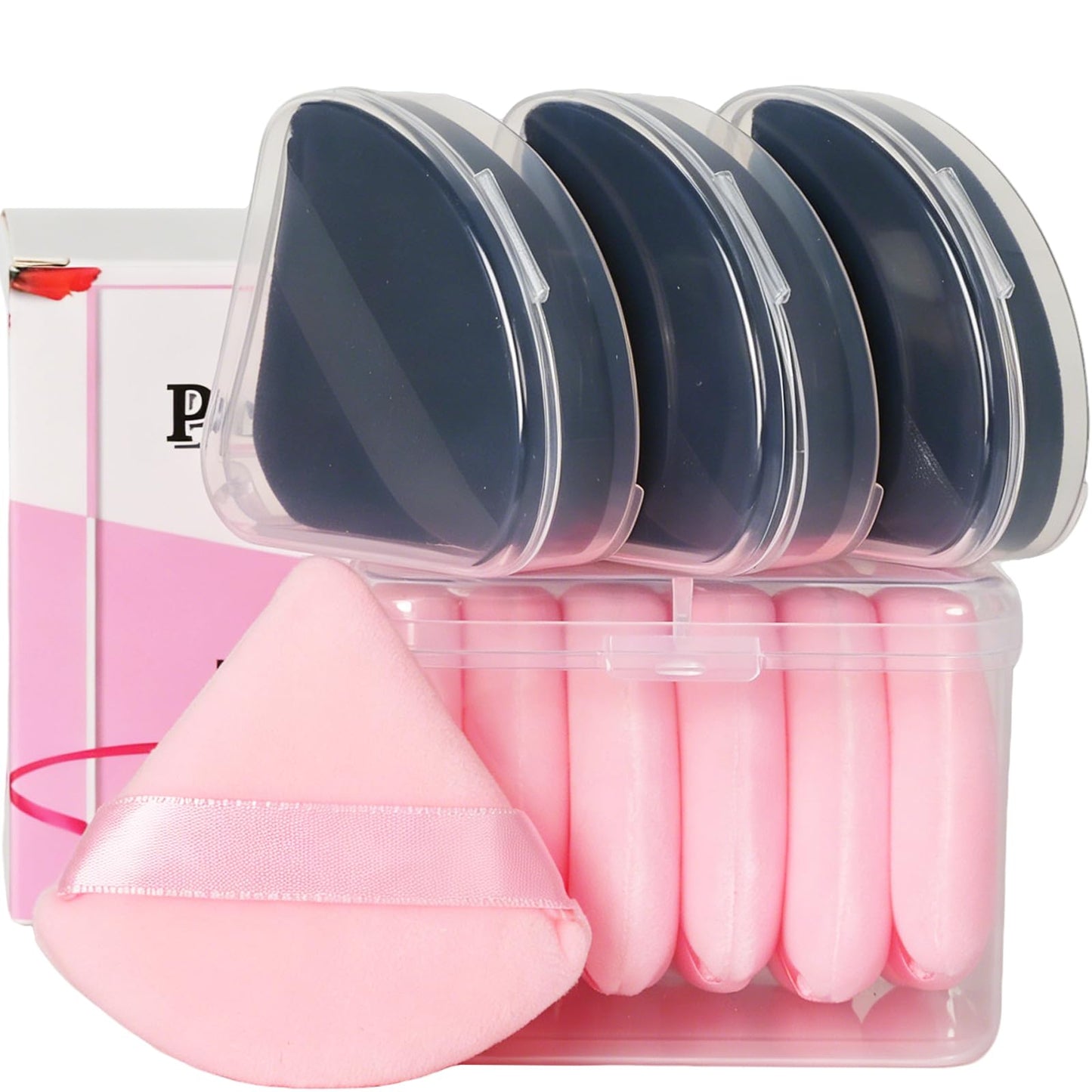 Ocim 10Pcs Powder Puffs for Face Powder,Soft Velour Triangle Beauty Puff,Makeup Pressed,Baking & Setting Powder Sponge Applicator Pads Beauty and Personal Care Ocim Default Title