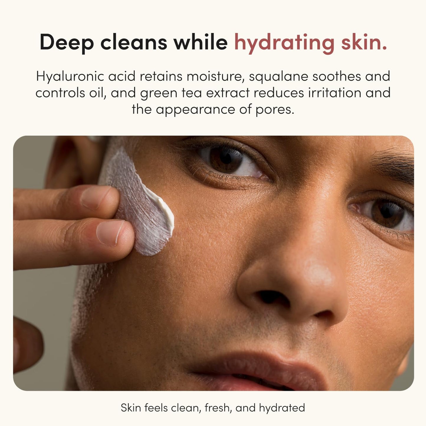 hims High Tide Hydrating Daily Cleanser - With Hyaluronic Acid & Squalane - Moisturizing, Non-Stripping Facial Cleanser - Gentle, pH Balanced