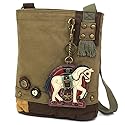 CHALA Patch Cross-Body Women Handbag Canvas Messenger Bag - Horse Gen II - Olive