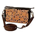 American Darling Small Crossbody Beautifully Hand Tooled Genuine Leather women bag western handbag purse