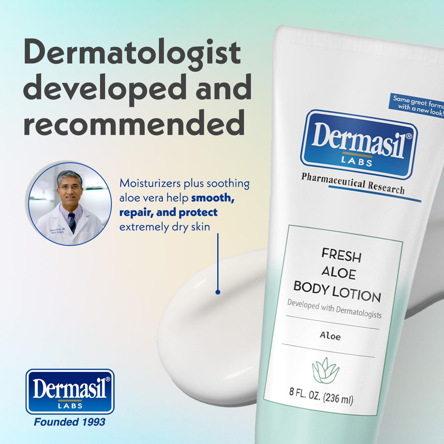Dermasil Body Lotion, Fresh Aloe, 2-Pack - Non-Greasy, Fast-Absorbing, Fresh Scent, 8 Oz Ea