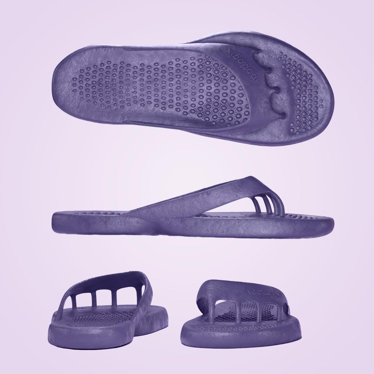 Comfeeze by Footlogix Recovery Sandals for Women - Toe Separator Pedicure Slippers with 5-Toe Spacing, Arch Support, Deep Heel Cup, Non-Slip Sole | Beauty & Personal Care FOOTLOGIX