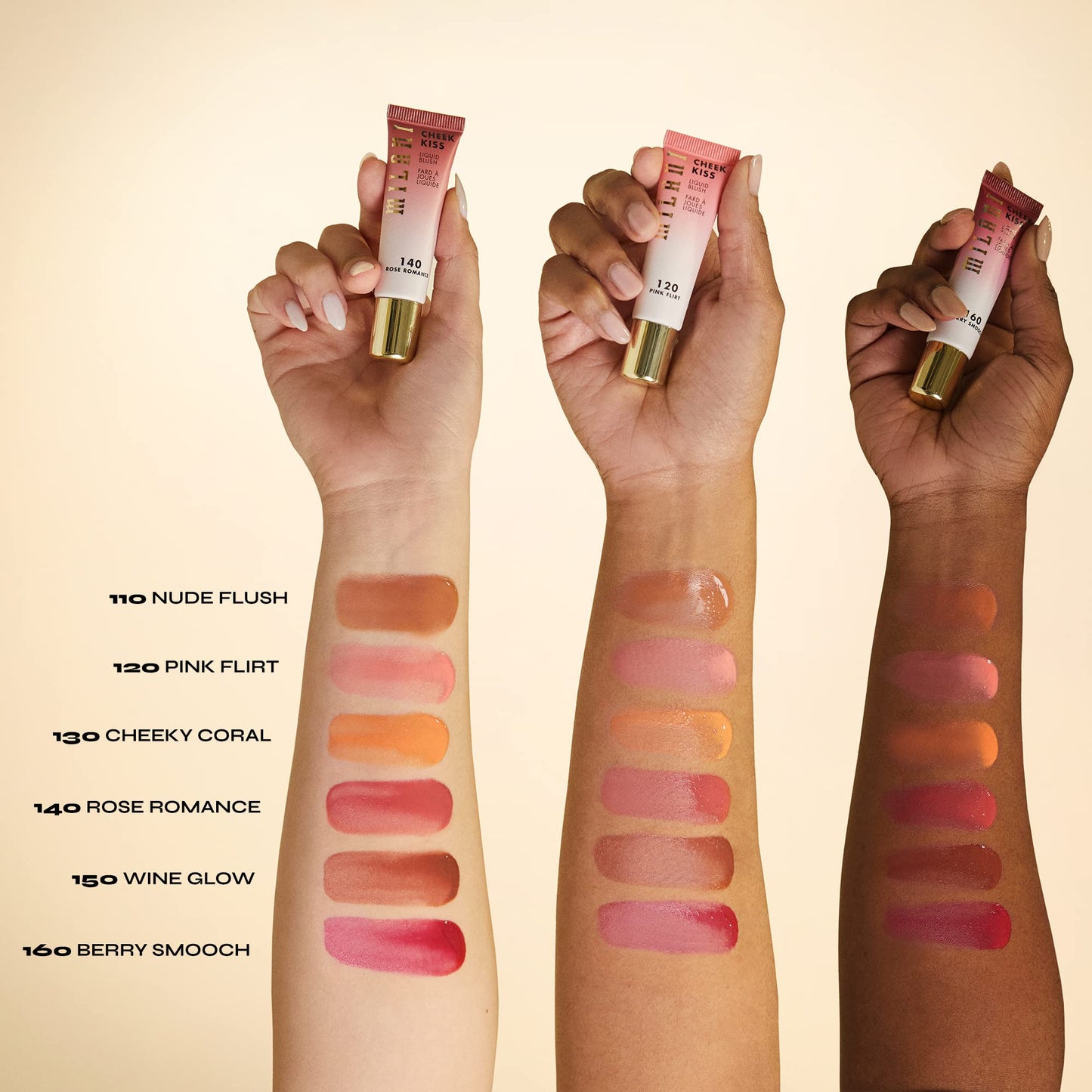 Milani Cheek Kiss Liquid Blush Makeup, Lightweight, Blendable & Buildable for Radiant Flushed Cheeks, Skin-Loving Formula - Rose Romance