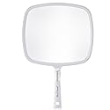Miss Sweet Handheld Mirror Makeup Mirror 9inch*8inch (White)