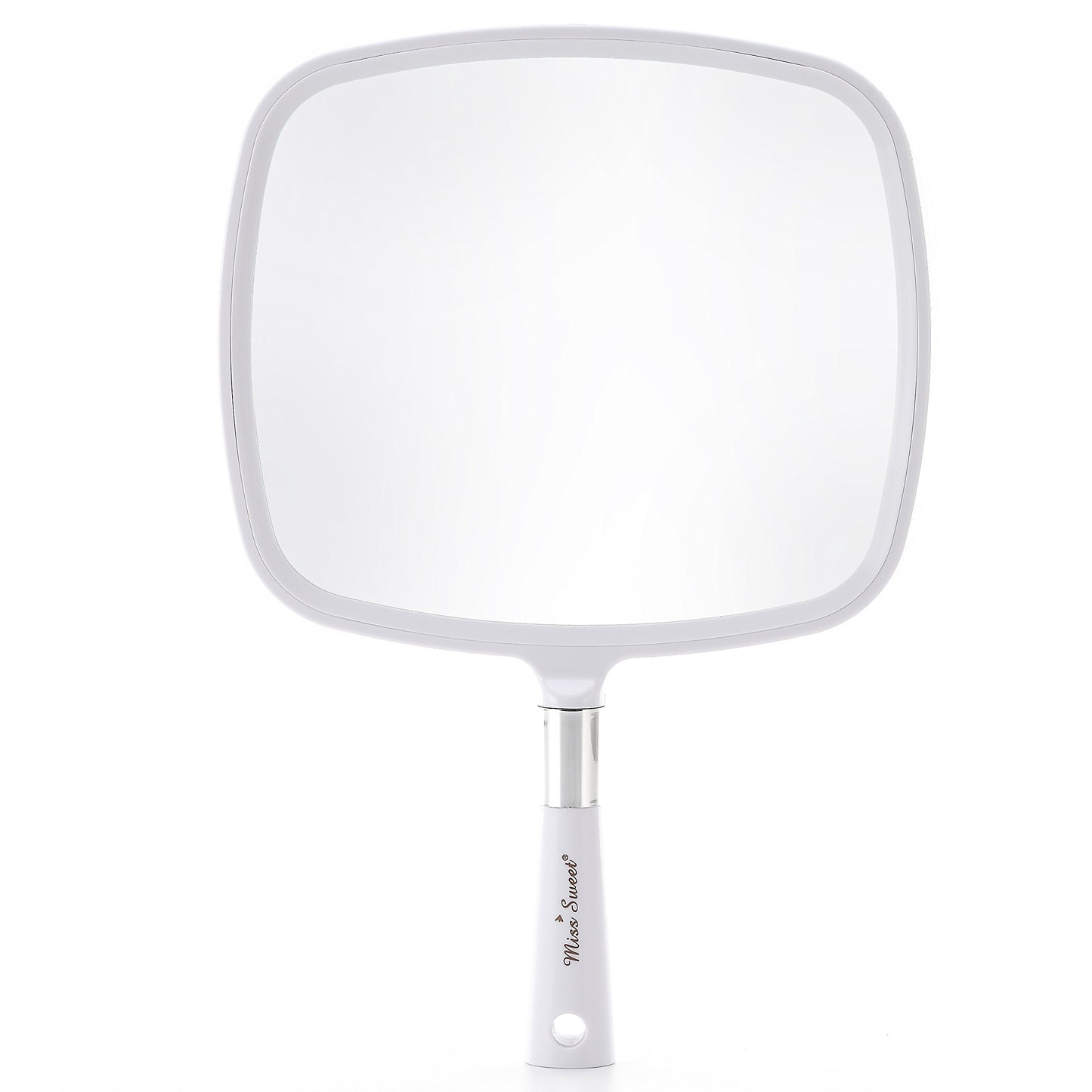 Miss Sweet Handheld Mirror Makeup Mirror 9inch*8inch (White)