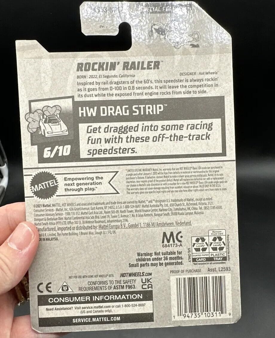 Hot Wheels Rockin Railer 6/10 (White) 171/250