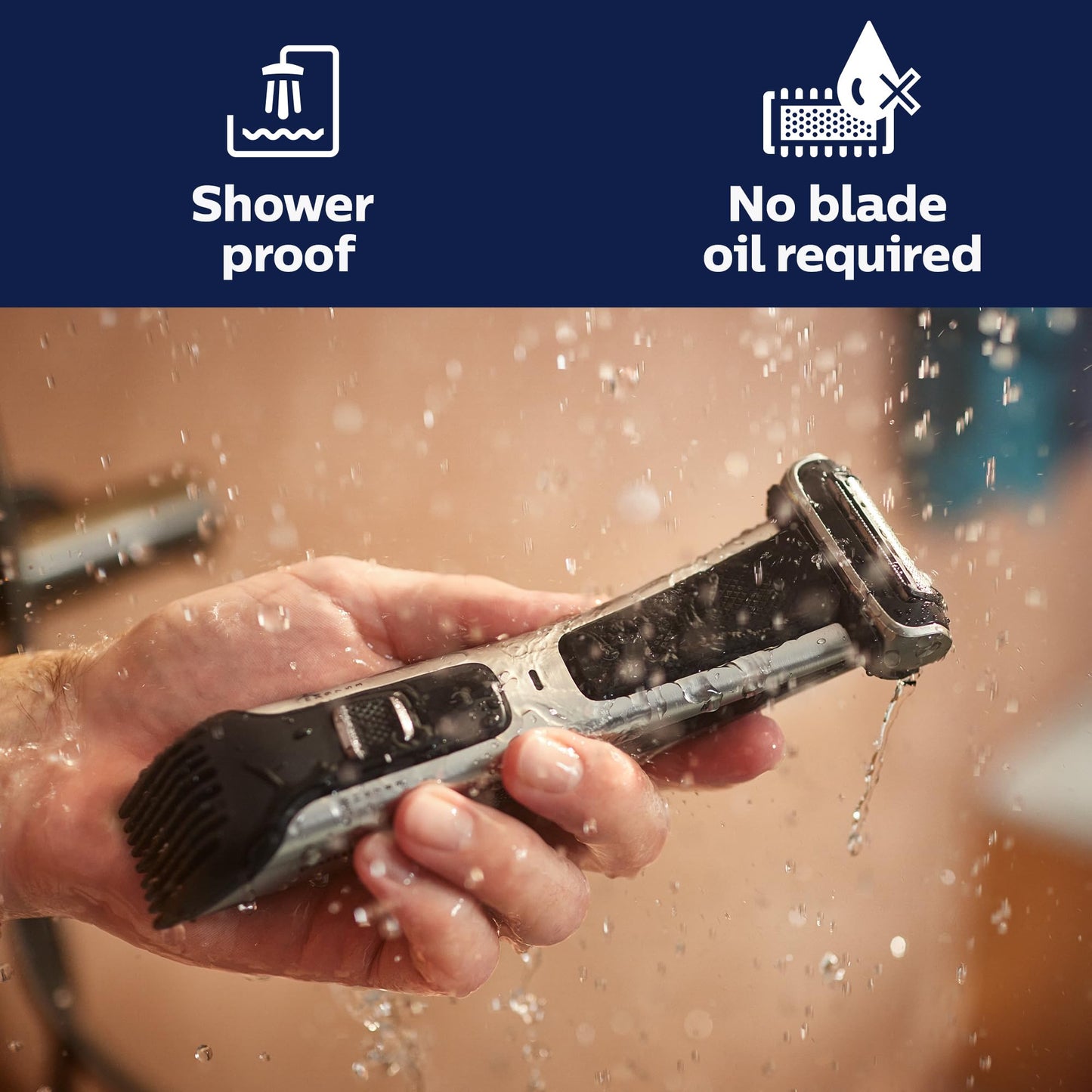 Philips Bodygroom 7000 Series, Showerproof Groin and Body Trimmer for Men, Precise Body Grooming, Adjustable Comb, Safe Even Below The Belt, 80 Min Beauty and Personal Care Norelco