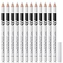 WENJLYJ 12 PCS White Eyeliner Pencils,Professional Long Lasting Waterproof Makeup Pencils,Highly Pigmented Inner Corner Eye Highlighter Eyeliner