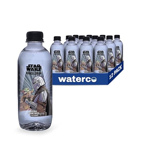 PULSE Star Wars The Mandalorian Natural Spring Water - Disney Bottles - Filtered Spring - BPA-Free Recyclable - 12 Pack