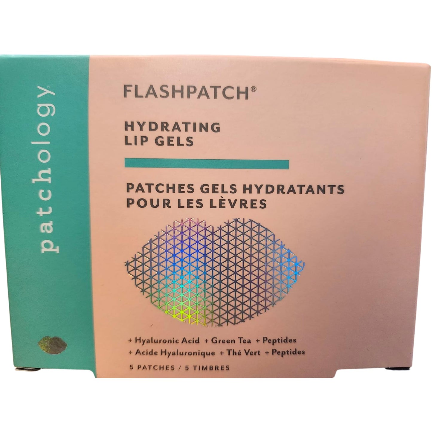 Patchology FlashPatch Hydrating Lip Mask Gels with Hyaluronic Acid, Green Tea & Peptides - Ultra Moisturizing Lip Treatment & Lip Patches for Dry Lips