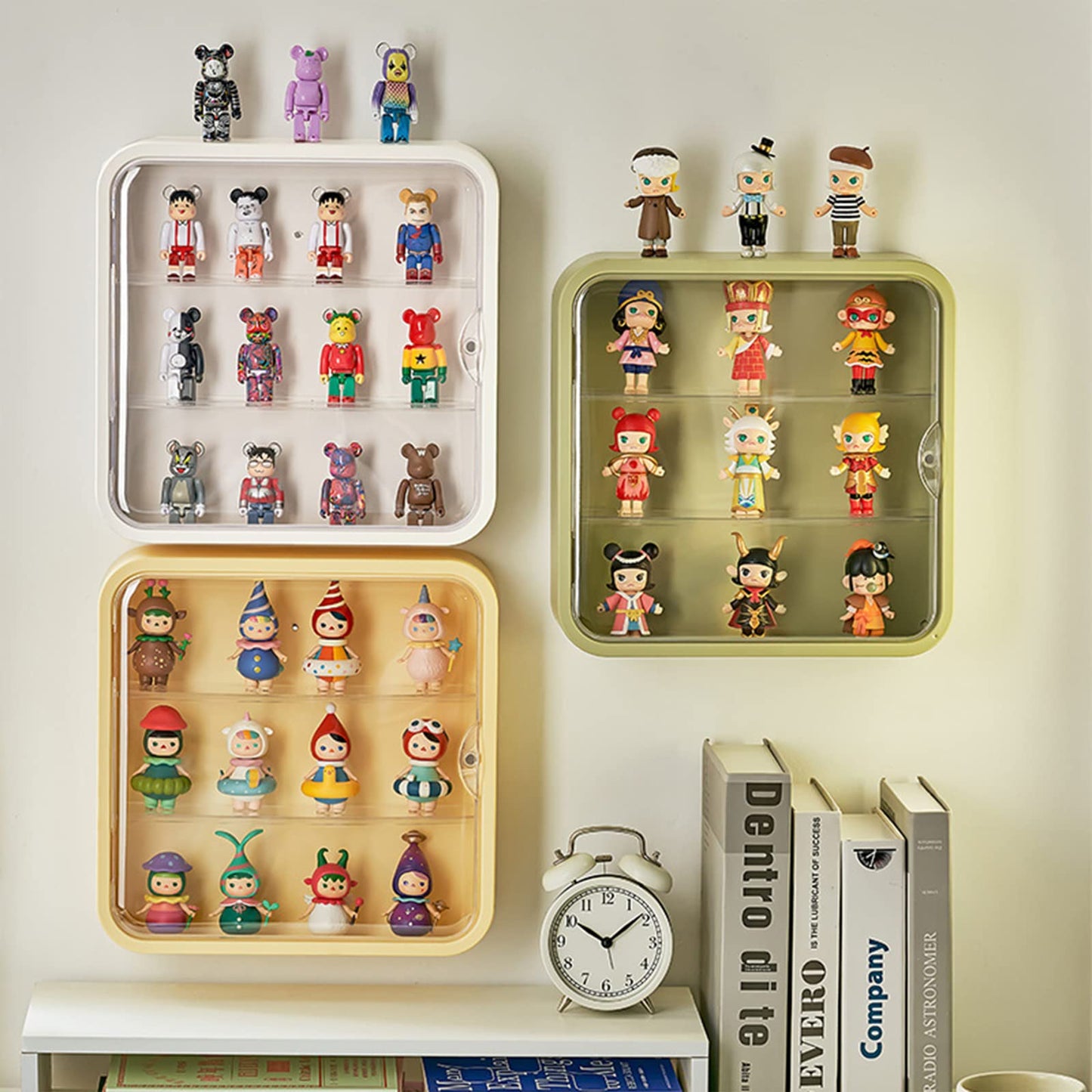 Clear Wall-Mounted Display Case with Door – Acrylic Storage Box for Lego Collectibles, Action Figures, Dolls & Pop Mart, Dustproof