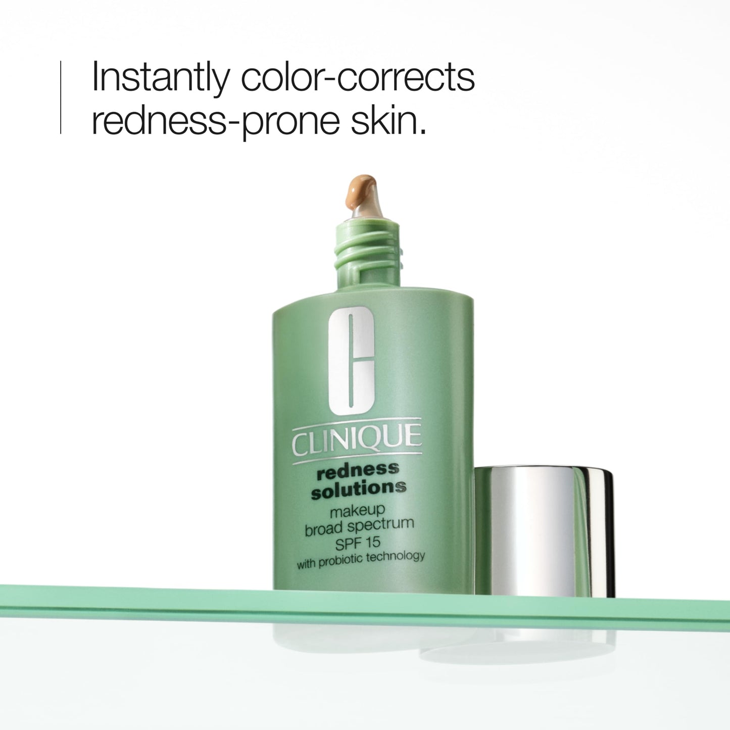 Clinique Redness Solutions Liquid Foundation Makeup Broad Spectrum SPF 15 With Probiotic Technology For Redness-Prone Skin| Medium Coverage + Natural