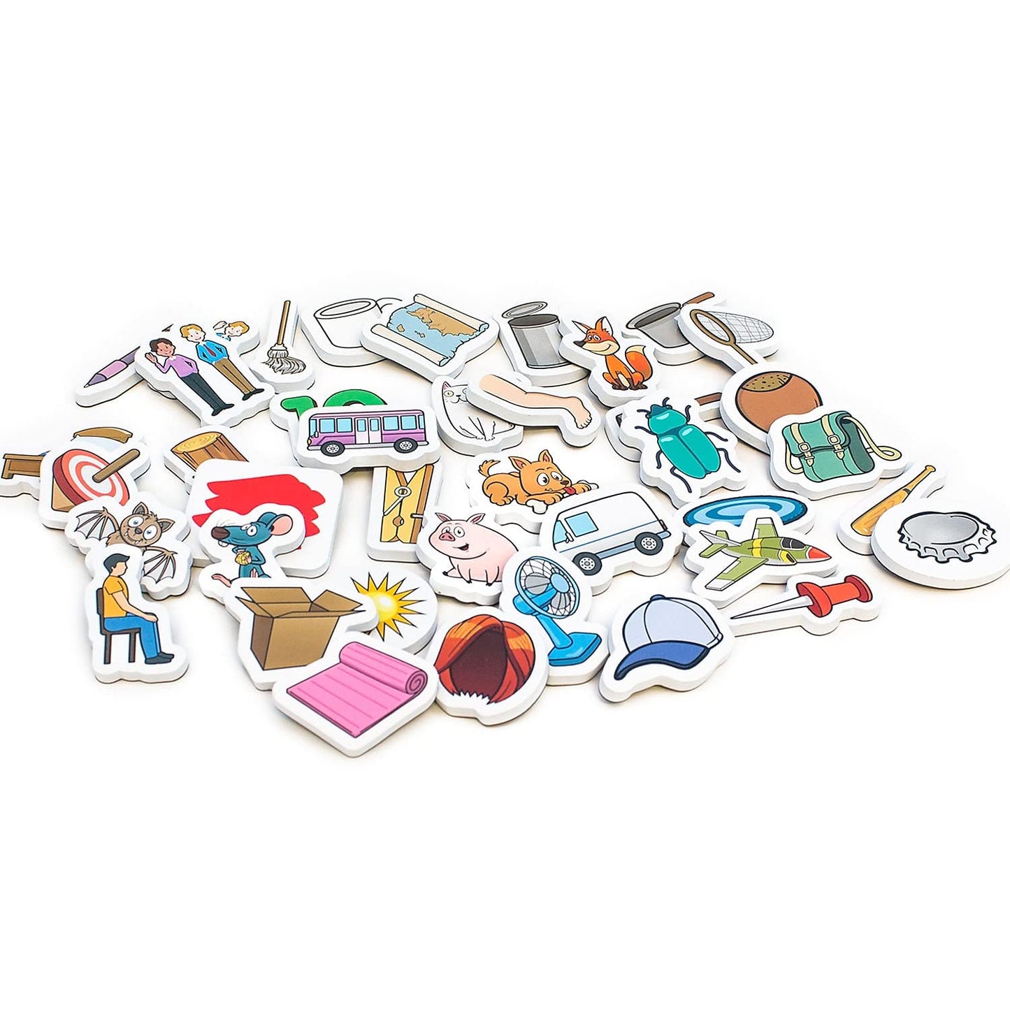 Junior Learning Rainbow CVC Objects Magnetic Foam Set, 40 Pieces, Ages 4-5, Phonics, Pre K-K