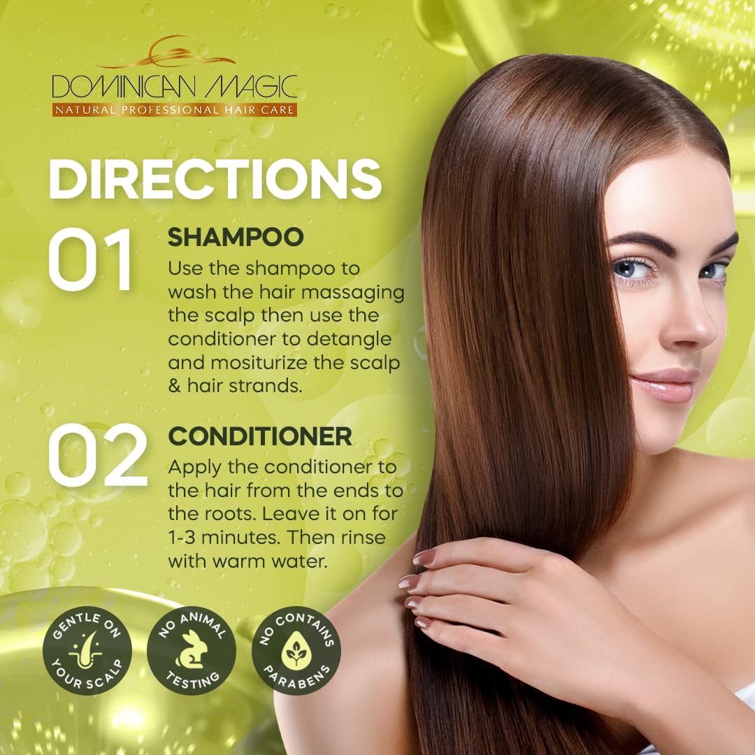 Dominican Magic Avocado Detangler Shampoo & Conditioner - 1-Gallon Duo Set - Deep Moisture & Strength for All Hair Types- Tangle-Free Hair, Salon