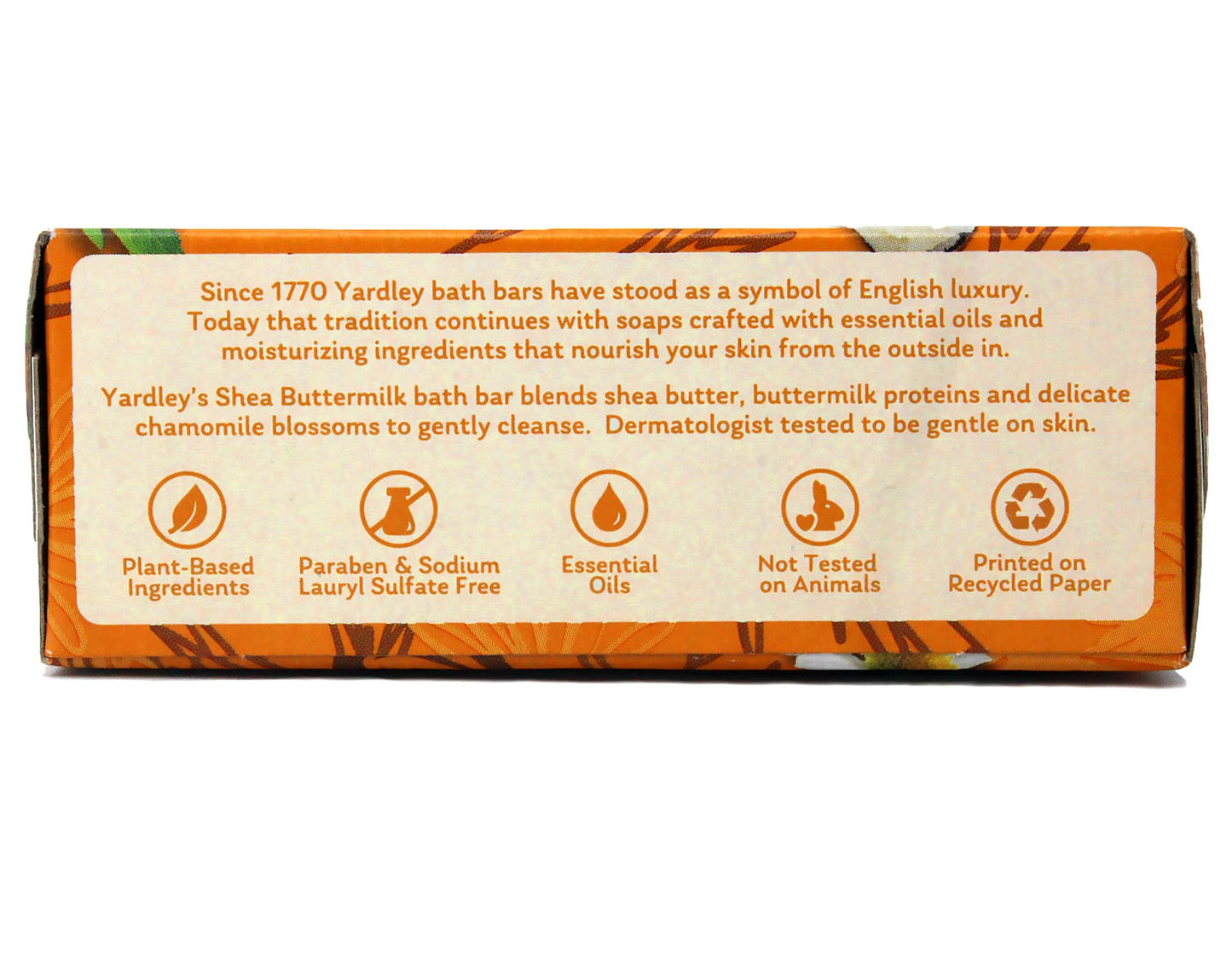 Yardley London Sensitive Skin Shea Buttermilk Bar Soap, 4.0 oz (Pack of 8)