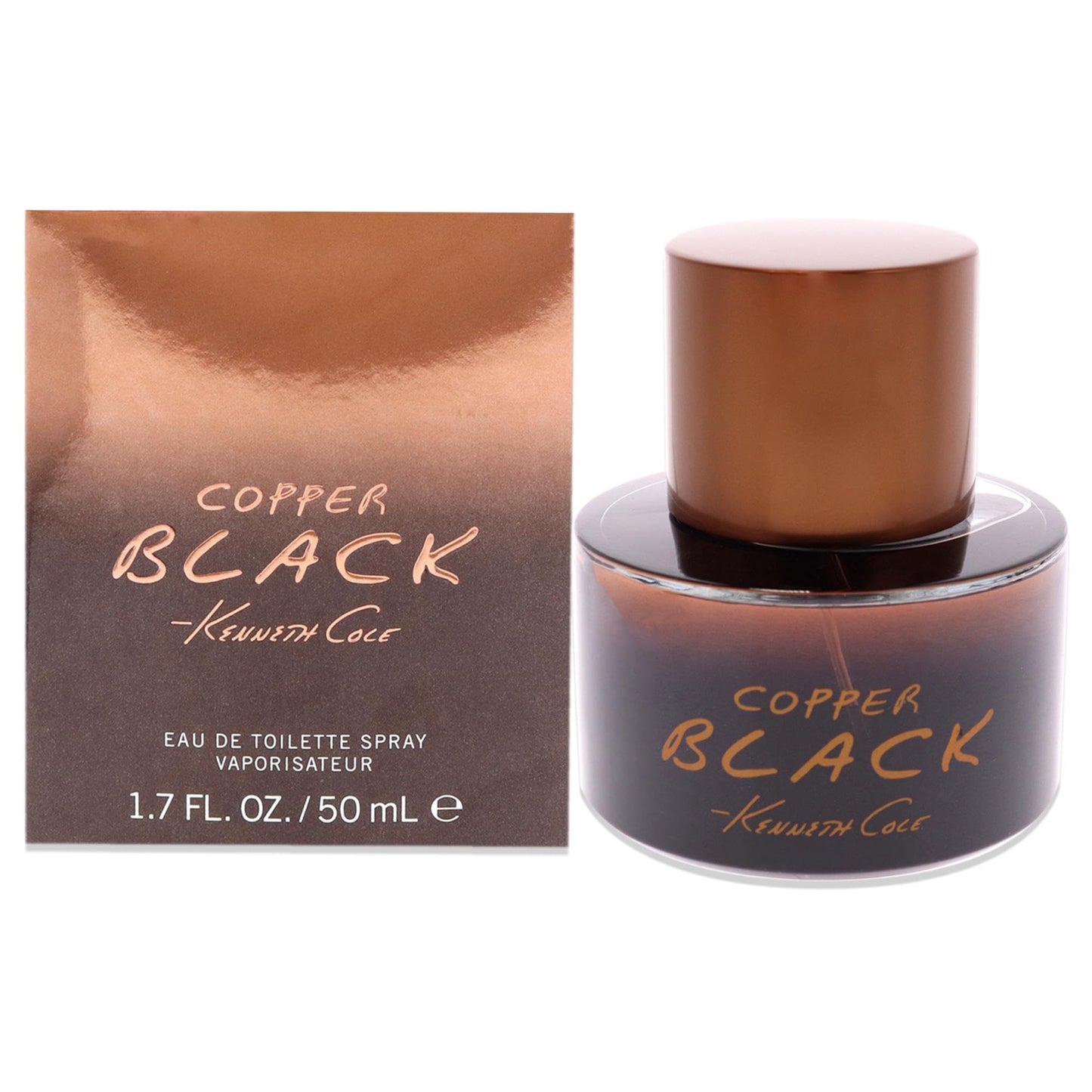 Kenneth Cole Copper Black Eau de Toilette Cologne for Men, 1.7 Fl Oz