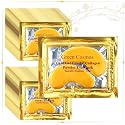 Green Cosmos 30 Pairs 24k Gold Under Eye Patches, Gold Crystal Collagen Eye Mask, Dark Circles Treatments, Removes Under Eye Bags, Collagen Gel Pads