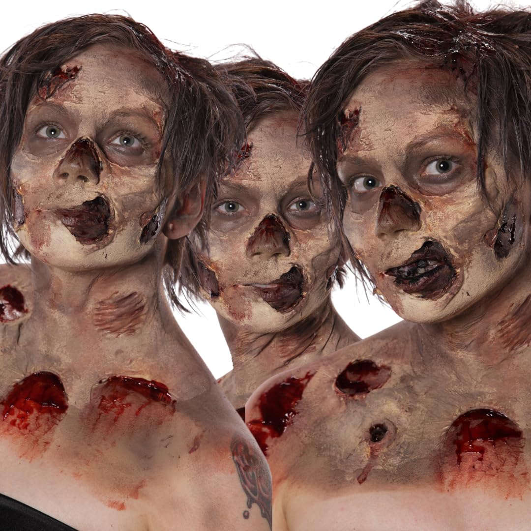 Liquid Latex for Special Effects (2 Pack Set) 16 Oz EACH! Skin-Safe, Dries Clear, Easy Application, for Halloween, Cosplay, Zombie SFX and Movie