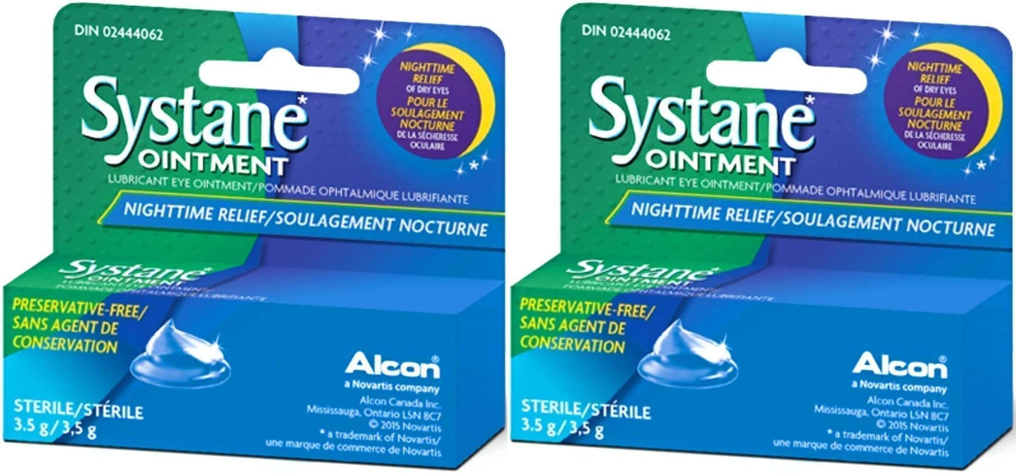 Systane Lub Eye Nightime Ointment 3.5g (2 Pack) 0.12 Ounce