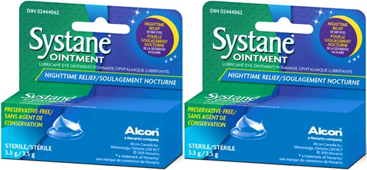 Systane Lub Eye Nightime Ointment 3.5g (2 Pack) 0.12 Ounce