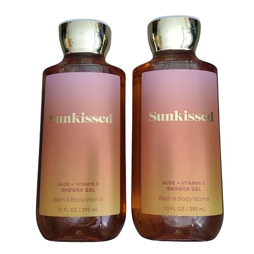 Bath & Body Works Shea + Vitamin E Shower Gel, Set of 2, 10oz Each (Sunkissed)