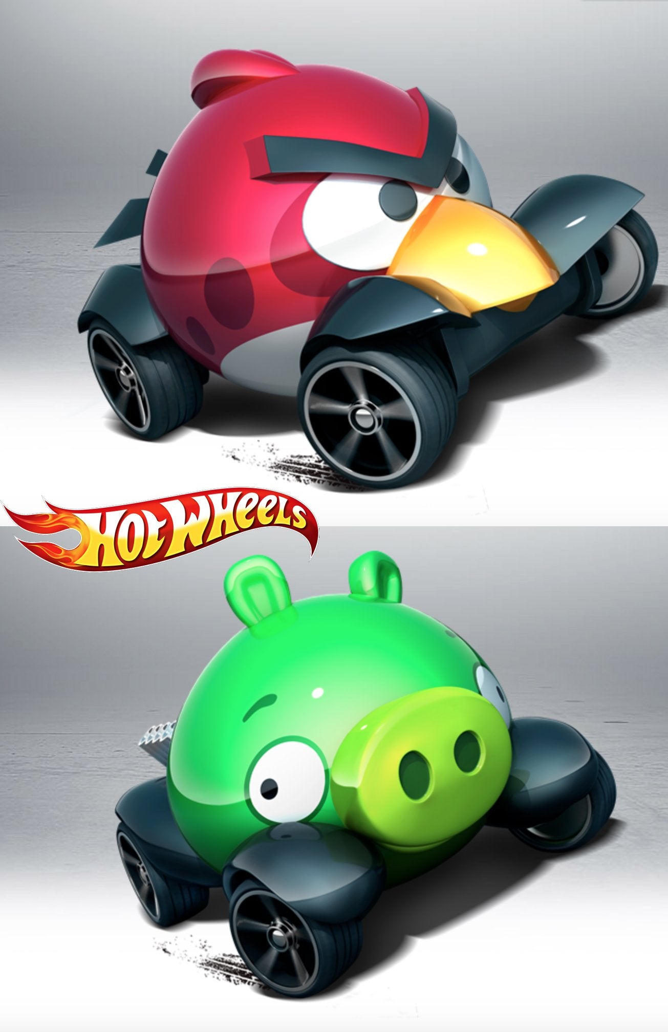 2014 Hot Wheels - Angry Birds - RED BIRD & MINION PIG (SET OF 2)