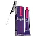 Salerm Cosmetics VISION Salermvision Permanent Cream Hair Color Dye (w/Sleek Steel Pin Rat Tail Comb) Haircolor Creme, Gray Coverage in 30 minutes