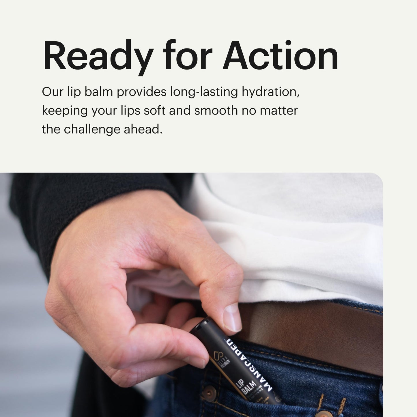 MANSCAPED® Moisturizing and Soothing Lip Balm, Infused with Vitamin E, Peppermint Oil, and Eucalyptus Oil for Chapped Lips, Matte Finish, 3 Sticks