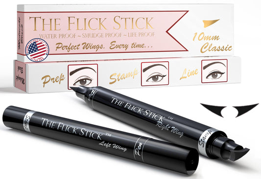 The Flick Stick Winged Eyeliner Stamp For Quick and Easy Cat Eye Makeup, SmudgeProof & Waterpoof Eye Liner Cat Eye Stencil Makeup Tool, Wingliner