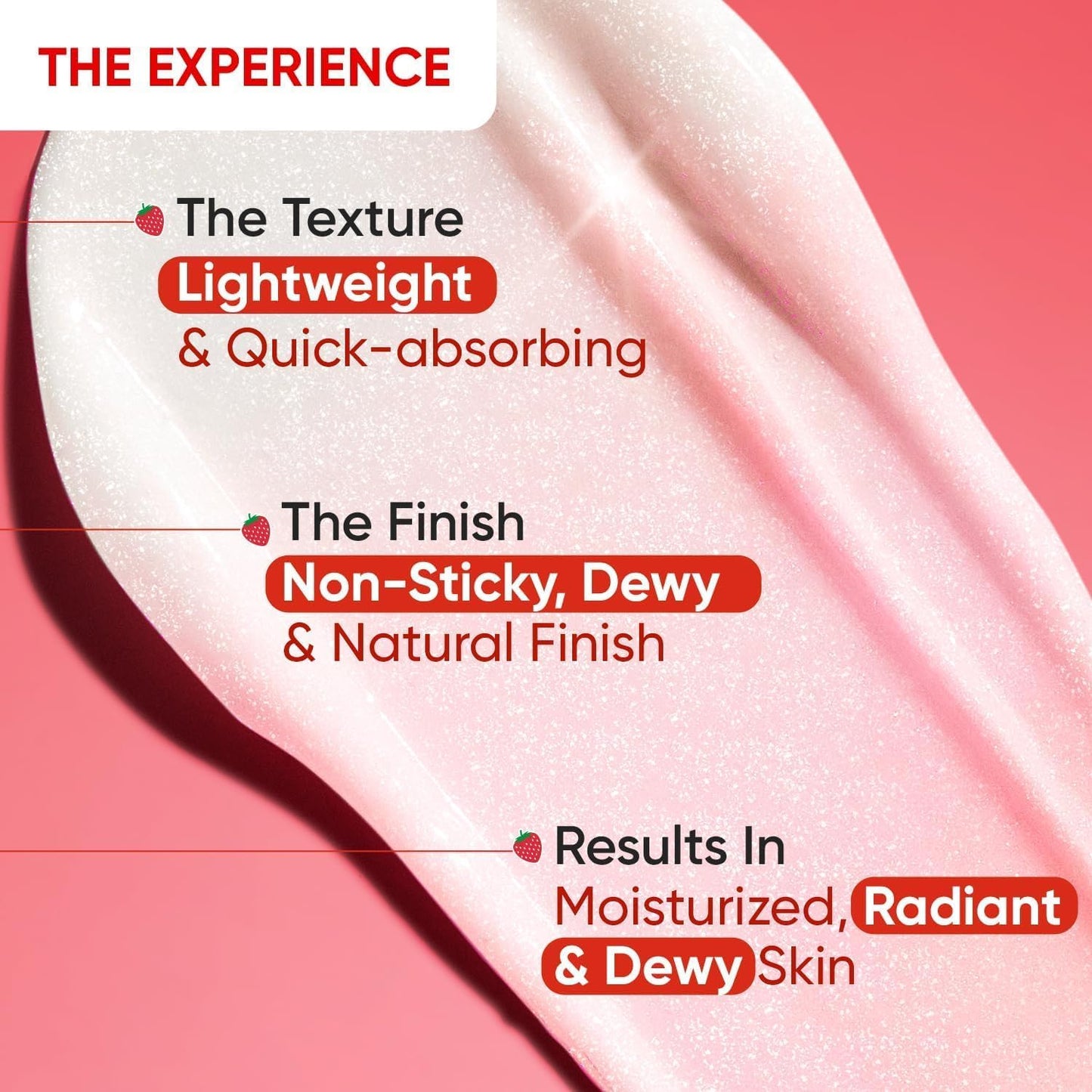 MENT Dot- & Key- Strawberry Dew Strobe Cream for Face | Skin Radiance Cream | Moisturizer & Highlighter for Face | for Dewy Glazed Instant Glow |