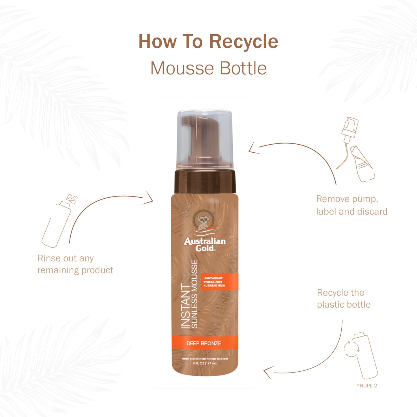 Australian Gold, Instant Sunless Mousse, Carmel, 6 Ounce