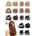 16 PCS Small Hair Clips for Women & Girls, Durable Matte Claw Clips for Thin Hair, Strong Hold NonSlip Medium Hair Claw Clips, Mini Hair Clips, Cute